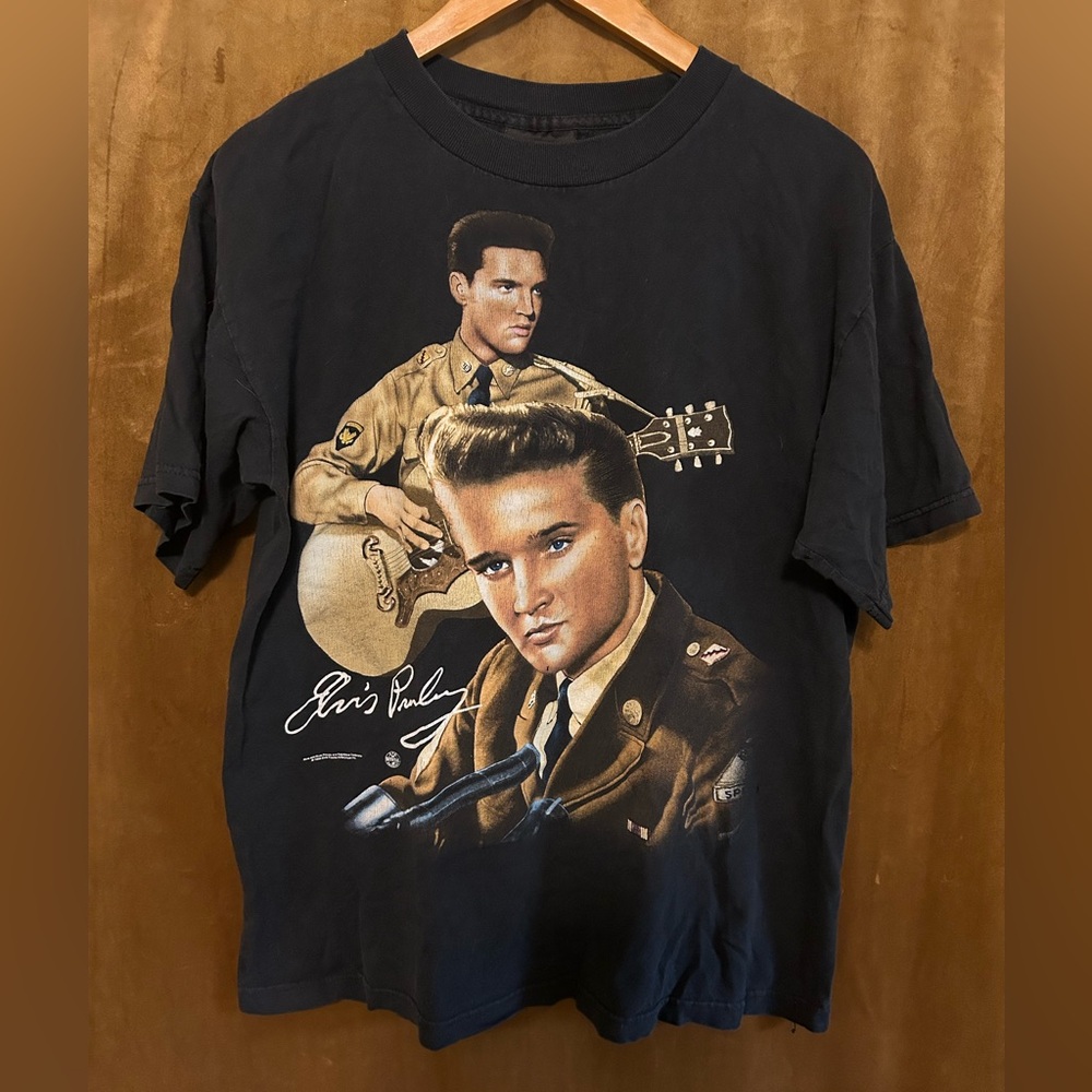 Vintage 90s Elvis Presley Graphic Shirt L